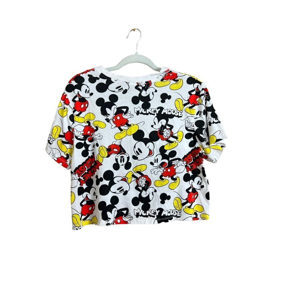 Disney Mickey Mouse Women's White Crop Top - Picture 2 of 5